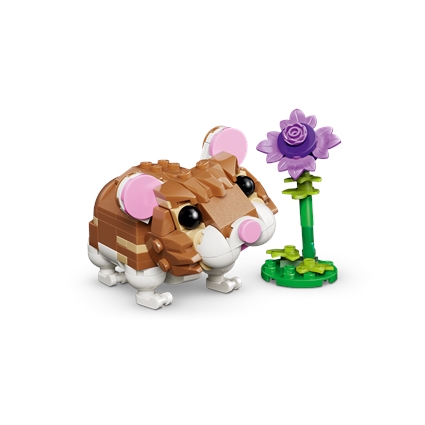 Hamster Adorável com uma Flor