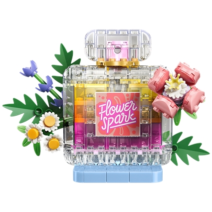 Frasco de Perfume com Decoração Floral