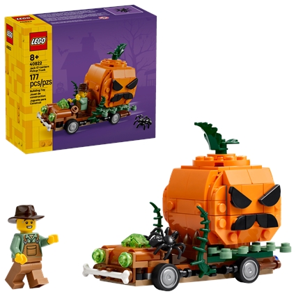 Carrinha Pick-Up com Abóbora de Halloween