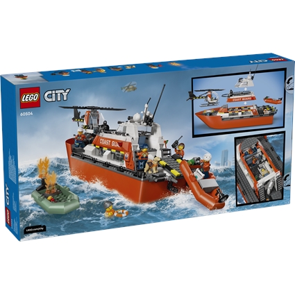 Coast Guard Rescue Boat and Helicopter