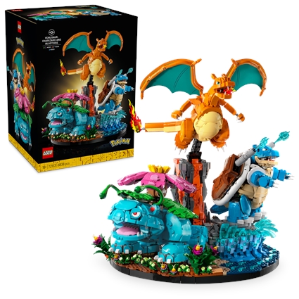 Venusaur, Charizard e Blastoise