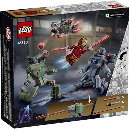 Iron Man e Máquina de Guerra contra Drones