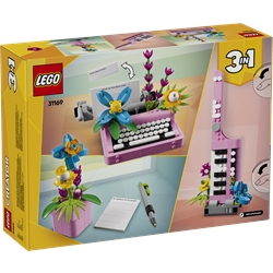 Máquina de Escrever com Flores