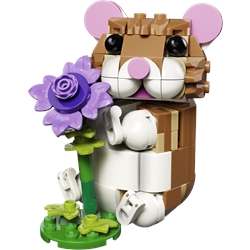 Hamster Adorável com uma Flor