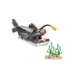 Tubarão Feroz com um Baú de Tesouro