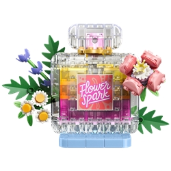 Frasco de Perfume com Decoração Floral