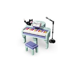Music Decor Piano with Cat