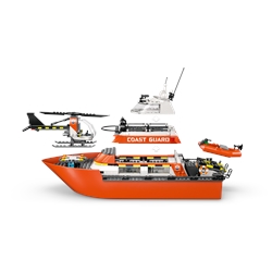 Coast Guard Rescue Boat and Helicopter